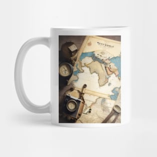 A vintage world map. Mug